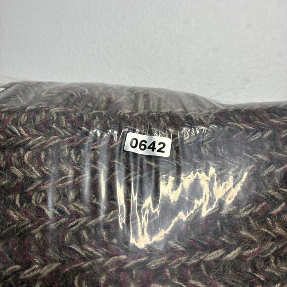 Vintage Mohair Cardigan Sweater Women’s Medium Red Chunky Knit Fisherman - Picture 6 of 6